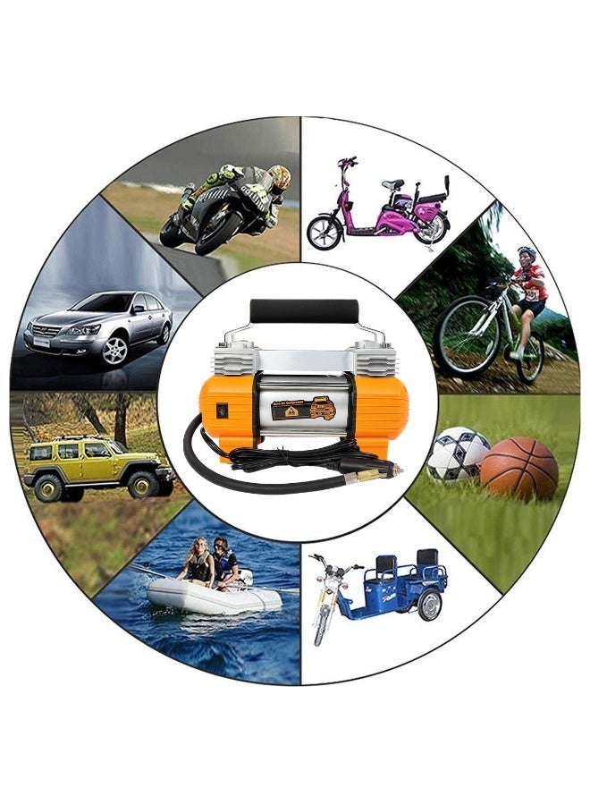Safari 2 Cylinder Air Compressor 150 PSI 12V Portable Car Tyre Inflator Heavy Duty Pump - Image 5