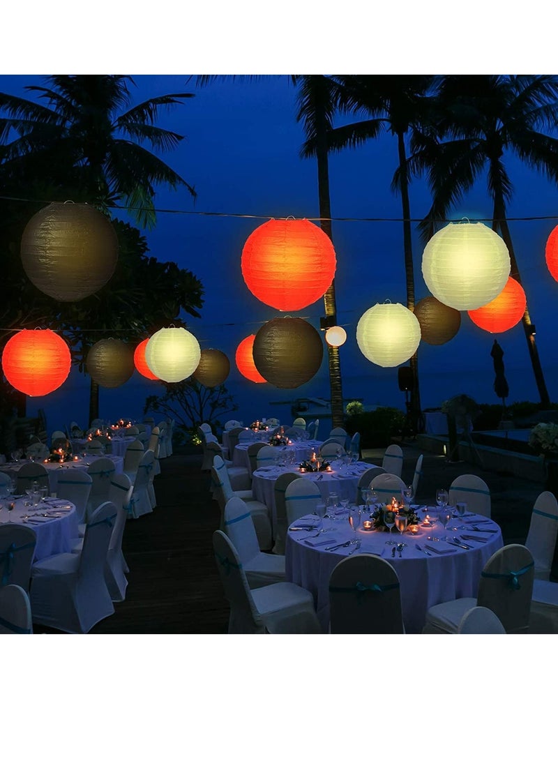 Red Paper Lanterns, 10Pcs 4-12in Round Chinese Hanging Decor, For Wedding Birthday Garden Party Home, Easy to Hang, Reusable - Image 5