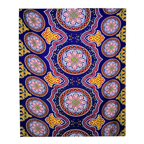 bonballoon Traditional Egyptian Egypt Fabric Arabian Tent Arabic Khayameya Islamic Khyamya Khayamiya Arabian Middle East Decorative Colorful Decor (2 Yard / 182 cm) Decoration Ramadan Eid - Image 1