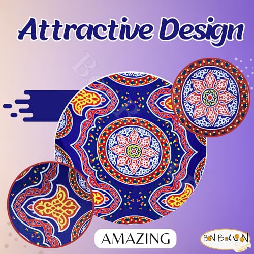 bonballoon Traditional Egyptian Egypt Fabric Arabian Tent Arabic Khayameya Islamic Khyamya Khayamiya Arabian Middle East Decorative Colorful Decor (2 Yard / 182 cm) Decoration Ramadan Eid - Image 3