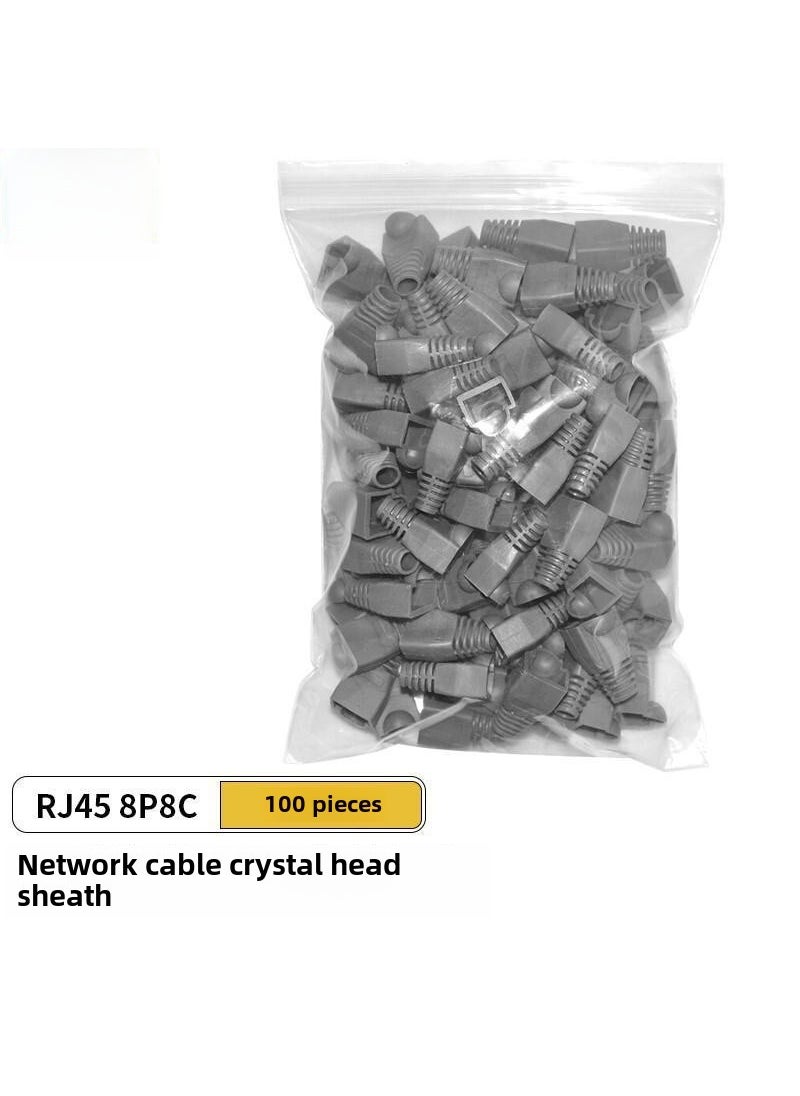 Generic CNCOB Colorful RJ45 Protection Caps Dark gray 100 pieces 
