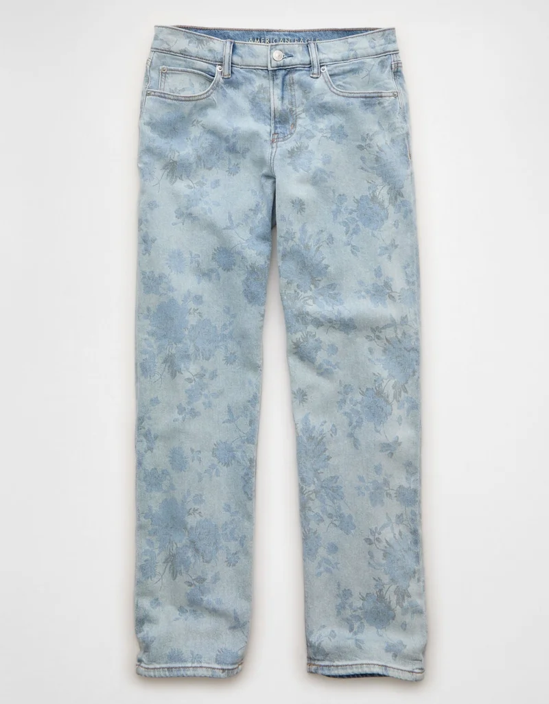 American Eagle  AE Embellished Stretch Low-Rise Ex-Boyfriend Jean for Women | Best Price UAE