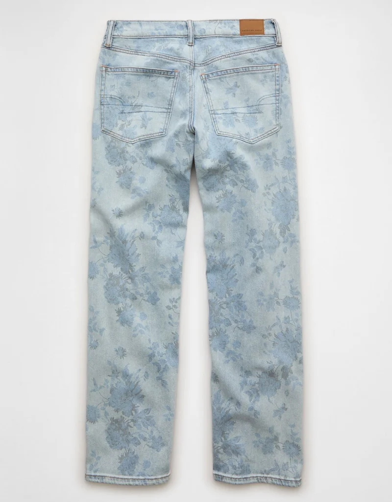 American Eagle  AE Embellished Stretch Low-Rise Ex-Boyfriend Jean for Women | Best Price UAE