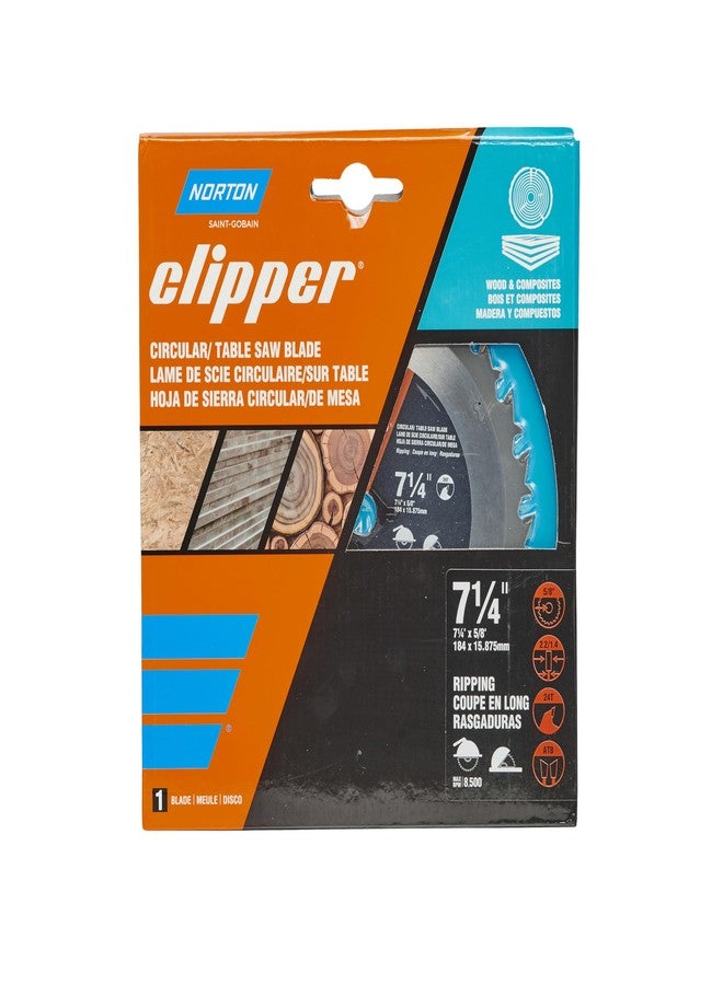 Norton Clipper Circular Saw Blade, 7-1/4 x 5/8 Inch 24 Tooth, for Wood Cutting - Image 2