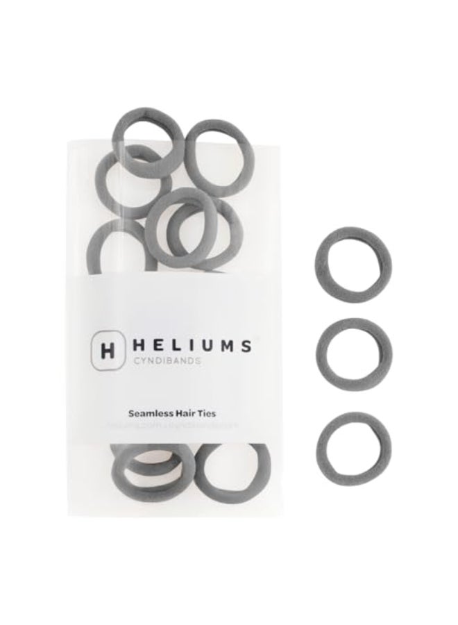 Heliums Small Soft Hair Ties Gray 1 Inch Mini Nylon Bands No Damage Ponytail Holders for Kids Braids and Thin Hair 30 Count - Image 1