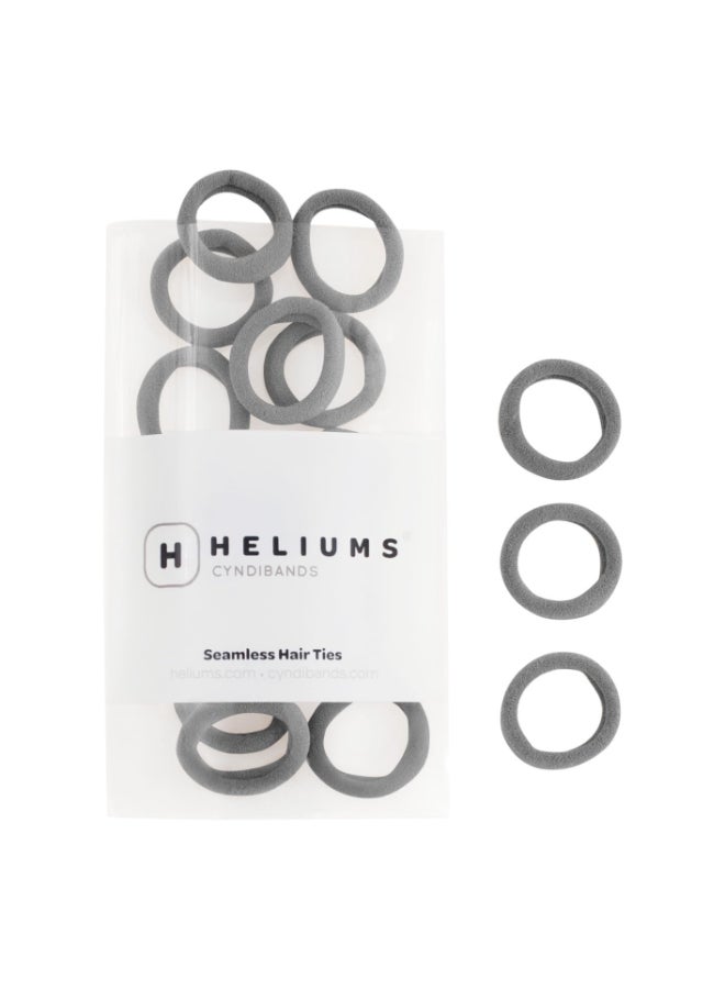 Heliums Small Soft Hair Ties Gray 1 Inch Mini Nylon Bands No Damage Ponytail Holders for Kids Braids and Thin Hair 30 Count - Image 2