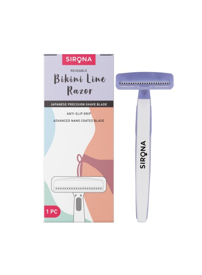 Sirona Razor for Women (Pack of 1)| Japanese Precision Shave, Nono-Blade Technology | For Irritation Free Shaving | Chromium & PTFE-Coated | No Cuts | Safe & Hygiene - Image 1