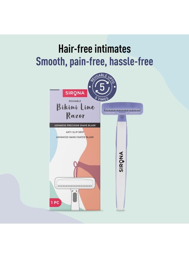 Sirona Razor for Women (Pack of 1)| Japanese Precision Shave, Nono-Blade Technology | For Irritation Free Shaving | Chromium & PTFE-Coated | No Cuts | Safe & Hygiene - Image 2