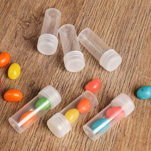 SBYURE 120 Pieces 5 ML Plastic Sample Bottles Vial Storage Mini Clear Storage Case with Lid Vial Storage Container Test Tube for Small Items - Image 5
