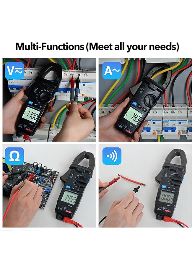 Digital Clamp Meter Multimeter 4000 Counts Voltage Tester Digital Clamp Meter Auto Range Ac/Dc Voltage & Current, Resistance, Capacitance, Frequency, Continuity, Live Wire Test, Ncv Detection - Image 3