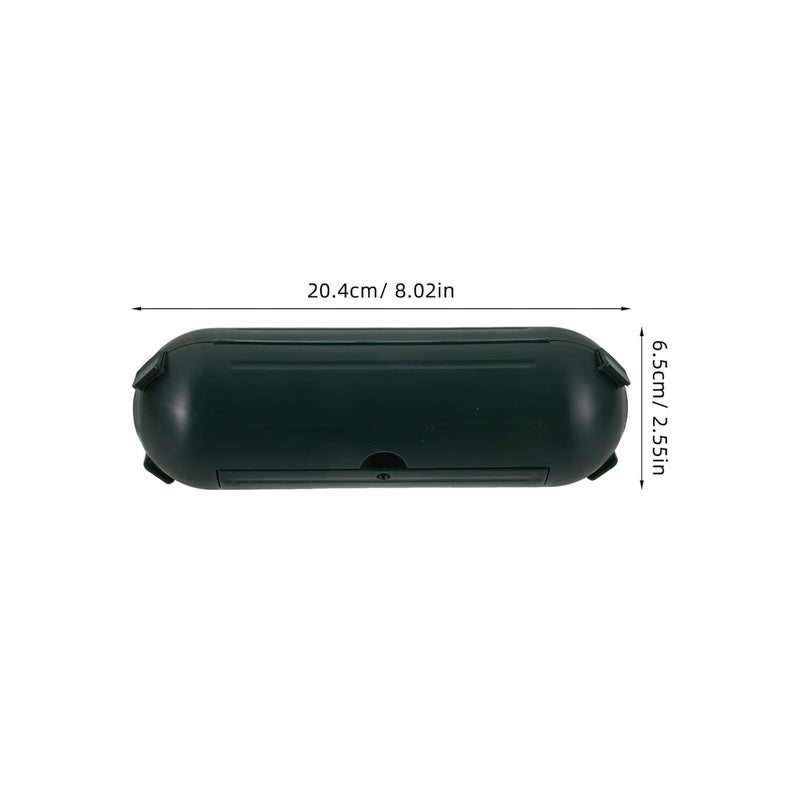 Luxshiny Outdoor Extension Cord Protector Green PP Electrical Box with One-in One-Out Design Dustproof Weatherproof Cover for Christmas Lights and Cable Safety - Image 2