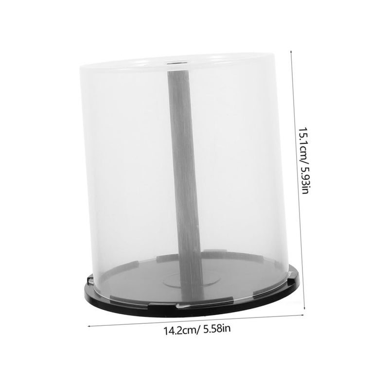 Portable CD DVD Storage Bucket Organizer 100 Disc Capacity Black Spindle for Home Travel - Image 3
