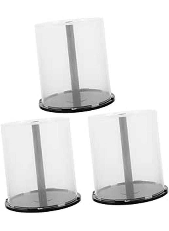 Portable CD DVD Storage Bucket Organizer 100 Disc Capacity Black Spindle for Home Travel - Image 1