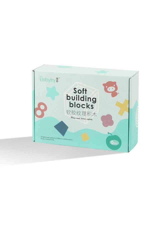 Soft Rubber Building Blocks Baby 12 Zodiac Diy Baby Rubber Toys Babycare With Educational Toys - Image 1