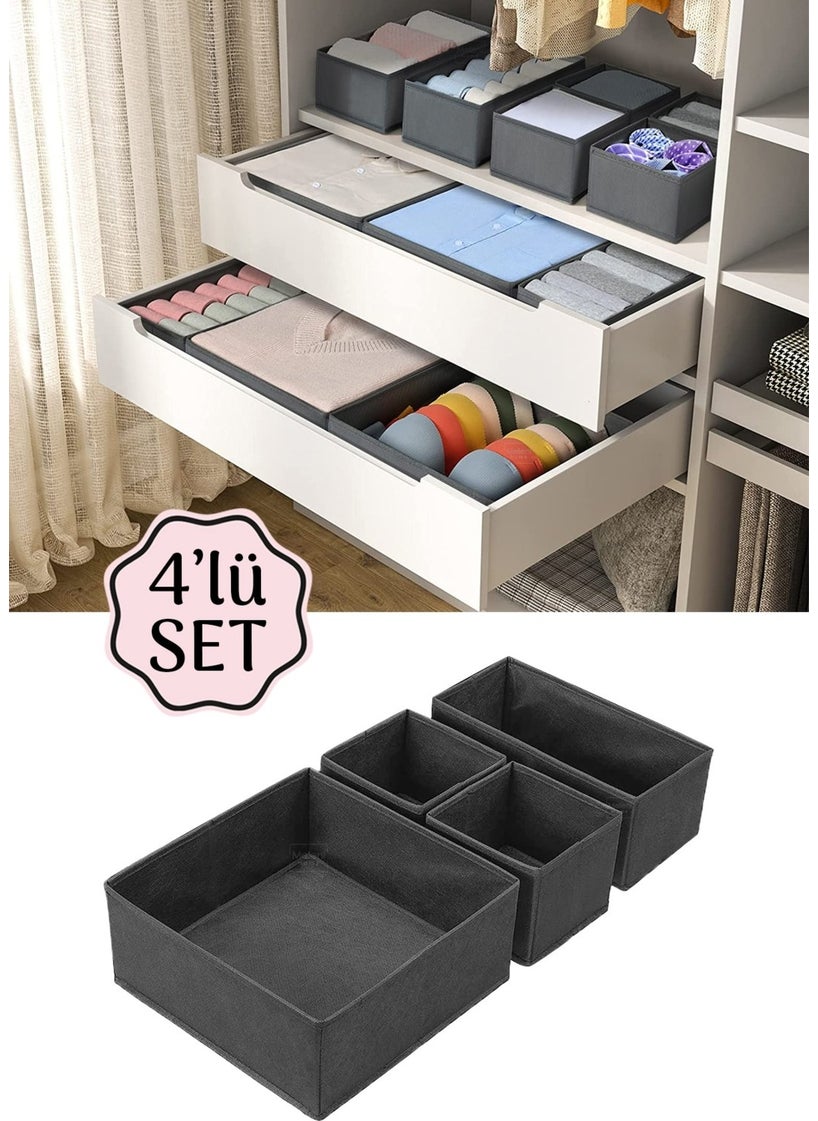 4-Piece Drawer Organizer Box Set - Cabinet Organizer Storage Box Anthracite - pzsku/Z947DB966F72EB607D7BEZ/45/_/1726655612/eb38de4a-07d7-4144-9ae0-4b35508b905b