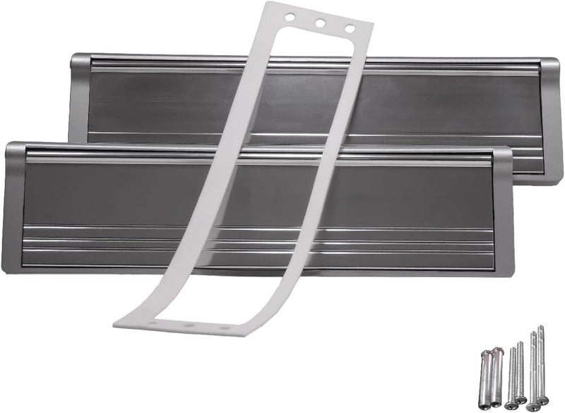 Draft Dodger 12"" Insulated Universal Telescopic Polished Silver Mail Slot, Grand, 10-10-10 - Image 1
