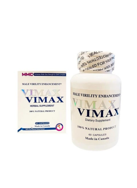 Vimax Herbal Supplement 100% Natural Product 60 Capsules