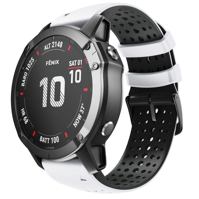 Bluejw Eraysun 22mm Quick Release Silicone Breathable Strap for Garmin Fenix6 Pro 5plus Forerunner 945 Replacement Watchband - Image 2
