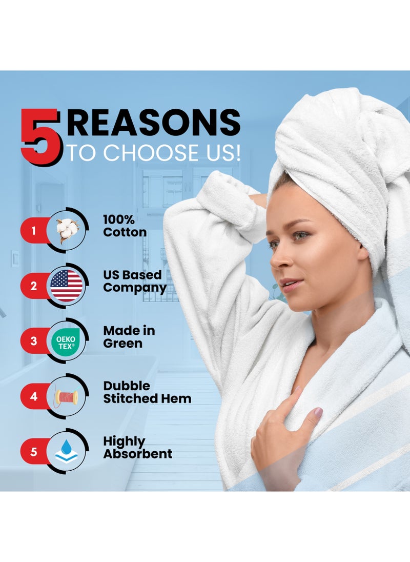 Infinitee Xclusives - Premium Bath Towels Set Pack of 4-100% Ring Spun Cotton Towels - Grey Bath Towels 68cm x 137cm - Soft Feel, Quick Dry, Highly Absorbent Durable Towels, Perfect for Daily Use by Infinitee Xclusives - Image 1