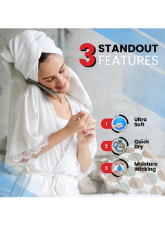 Infinitee Xclusives Premium Bath Towels Set Pack of 4-100% Ring Spun Cotton Towels - Grey Bath Towels 68cm x 137cm - Soft Feel, Quick Dry, Highly Absorbent Durable Towels, Perfect for Daily Use by Infinitee Xclusives  - Image 5