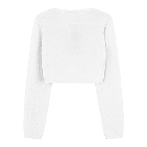 BOLEROSE Girls Long Sleeve Sparkle Cardigan Childrens Kids Bolero Shrug (Light Silver, 5-6 YRS) - Image 2