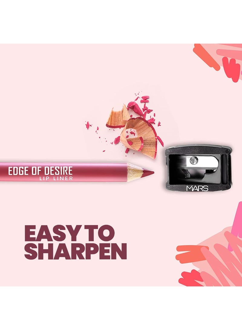 MARS COSMETICS Matte Lip Liner | One Swipe Smooth Application | Long Lasting Lip Pencil (1.4gm) (17-BARBIE BOLD) - Image 3