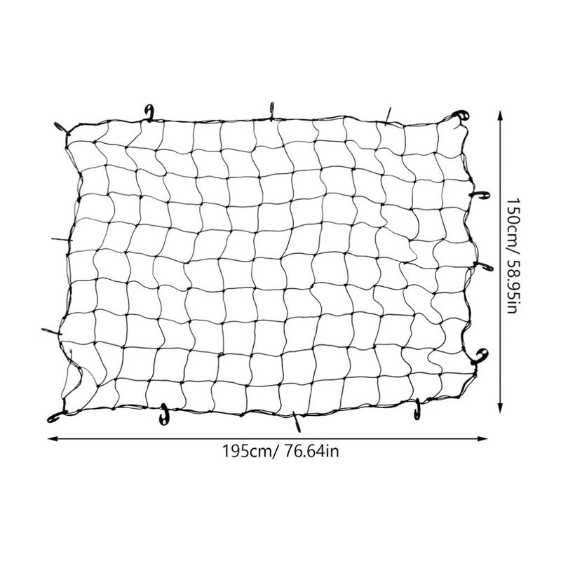 2 Pcs Black Car Roof Cargo Net Elastic Windproof Luggage Organizer For SUVs And Trucks - Image 3