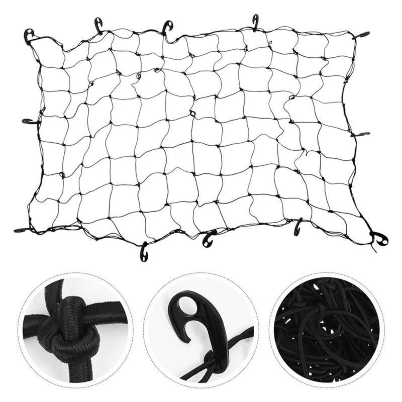 2 Pcs Black Car Roof Cargo Net Elastic Windproof Luggage Organizer For SUVs And Trucks - Image 4