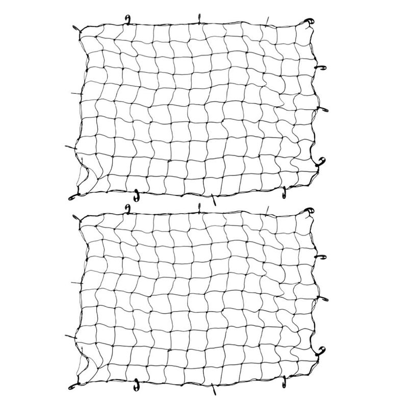 2 Pcs Black Car Roof Cargo Net Elastic Windproof Luggage Organizer For SUVs And Trucks - Image 2