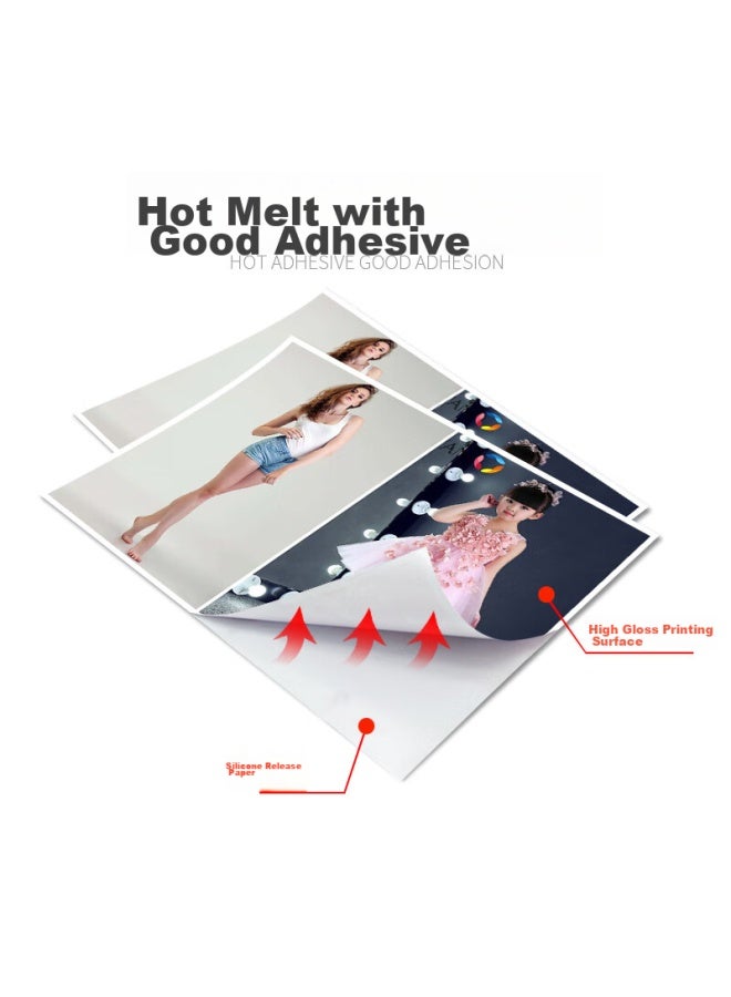 elifo Self-adhesive Photo Paper, A5 Size, No Lamination, High Gloss, Self-adhesive Backing Paper, Photo Printing Paper, Sticky, Self-adhesive, 100 Sheets - Image 3
