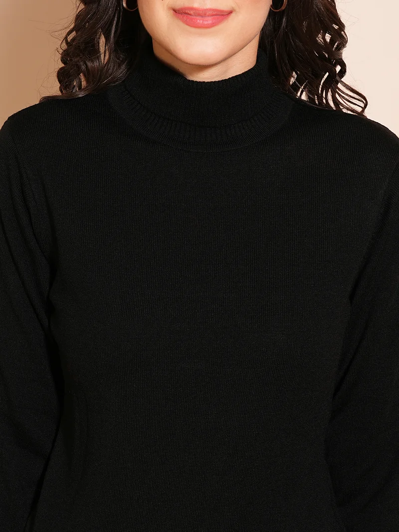 جلو باص بلوفر نسائي بياقة سلحفاة من جلوبس