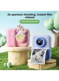 Generic Private Model Children's 3-inch Screen Print Camera Instant Portable HD Digital Camera-Color:Yellow + 32g + Card Reader (dual Lens)  - Image 4