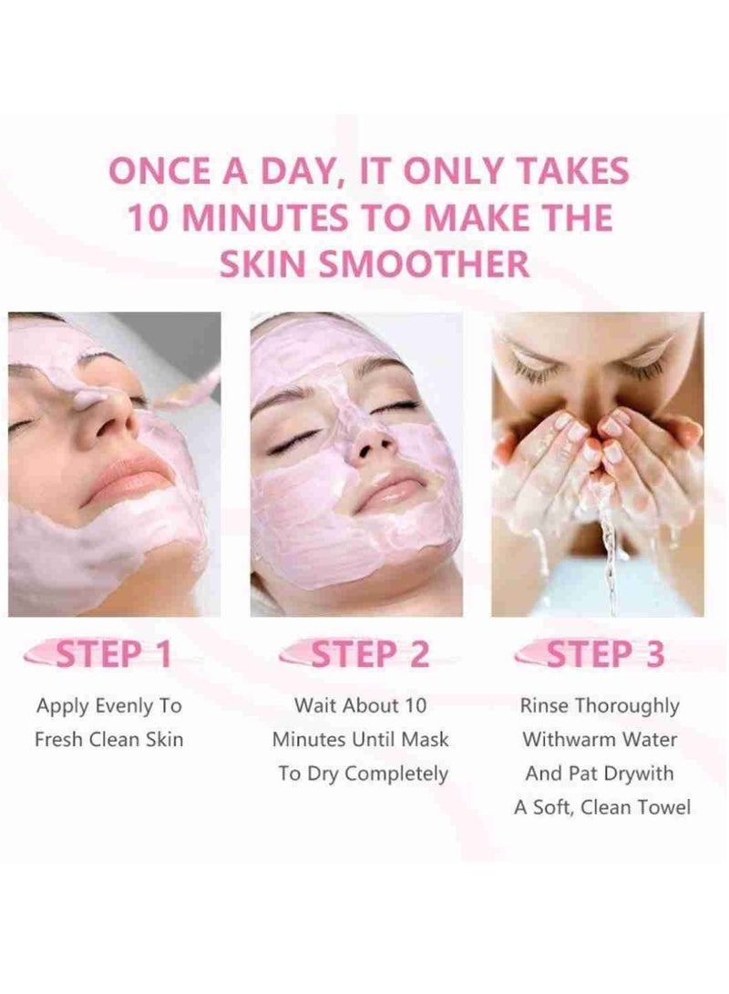 OCHEAL Pink Mask Stick Cleans Face Minimize Pores Blackhead and Acne Anti Aging Wrinkle Reduction Skincare with Peach Face Mask Blackheads and Acne Removal Peach Clay Face Mask 40g - Image 5