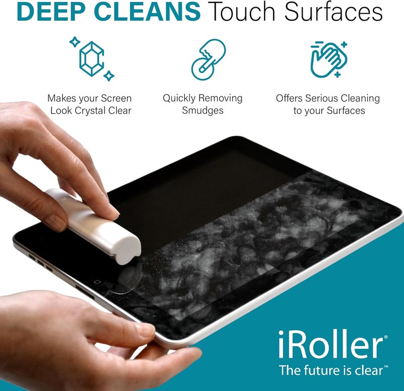 iRoller Phone Screen Cleaner by - Pack of 6 - No Need for Spray or Wipes, Liquid Free - Reusable & Washable -Portable iPad Screen Cleaner for Touchscreen- Ideal for Smartphone, Macbook, Monitor - 3.5" - Image 2