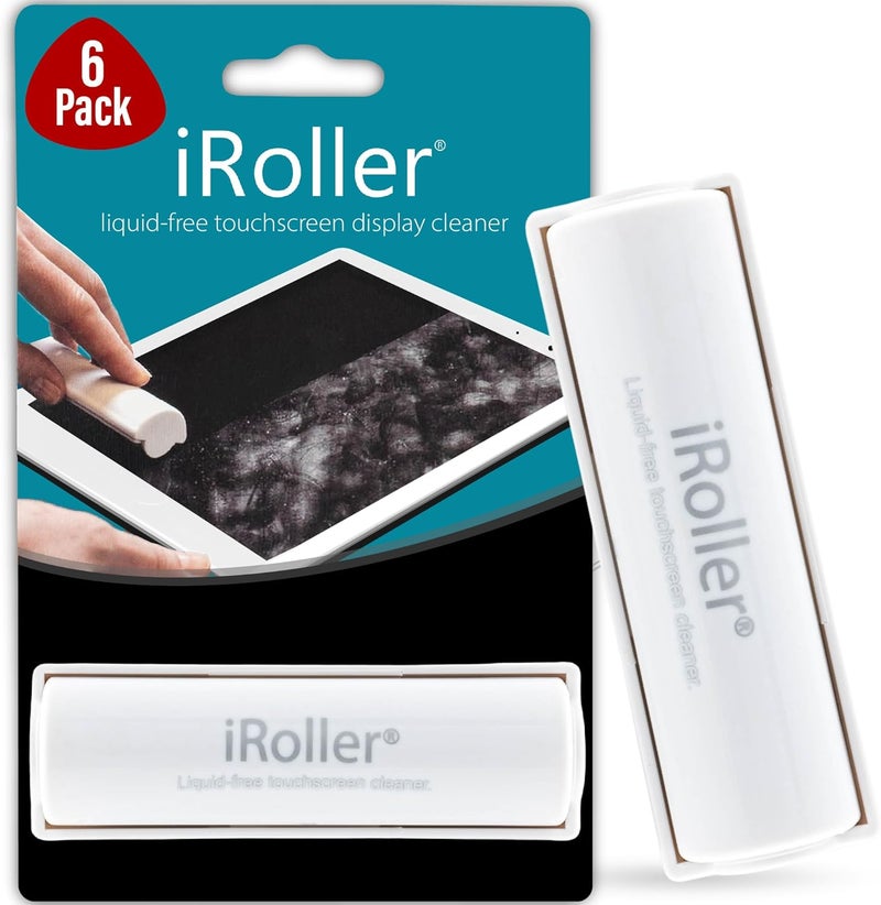 iRoller Phone Screen Cleaner by - Pack of 6 - No Need for Spray or Wipes, Liquid Free - Reusable & Washable -Portable iPad Screen Cleaner for Touchscreen- Ideal for Smartphone, Macbook, Monitor - 3.5" - Image 1