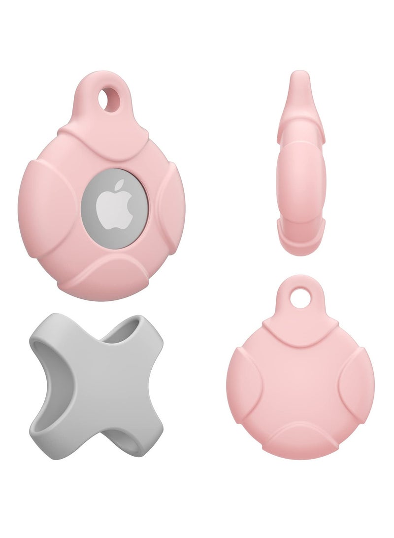 SYOSI Case for Apple AirTag with Keychain Ring 2 Pack Silicone Waterproof Anti-Scratch Protective Tracker Cover Compatible - Image 1