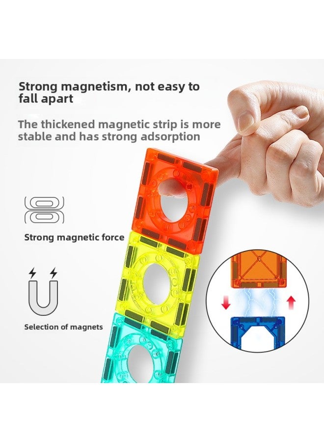 DIY Ball Slide Magnetic Building Blocks Track Puzzle Splicing Magnetic Film Children's Intelligence Development-Color:Magnetic Pipe Building Blocks 42PCs  - Image 5