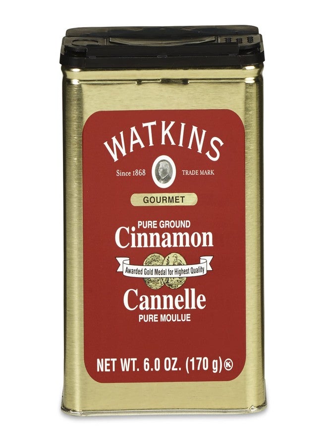 Watkins Gourmet Spice Tin, Pure Ground Cinnamon, 6 oz. Tin, 1-Count - Image 1
