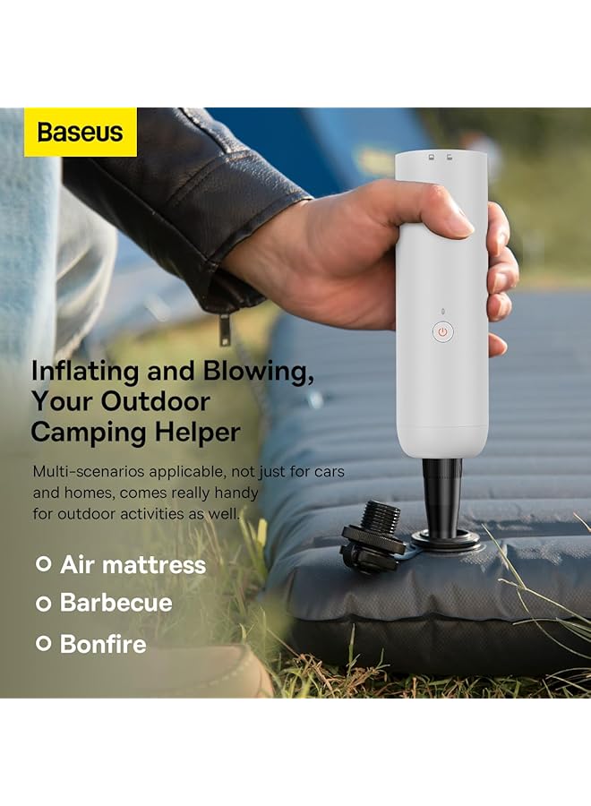 Baseus Car Vacuum Cleaner High Power, A3 Lite 12000Pa Handheld Vacuum With Single Touch Empty, Usb C Fast Charging, 4 In 1 Mini Hand Vacuum Air Blower Inflator Pump For Car,Home,Office (White)  - Image 3