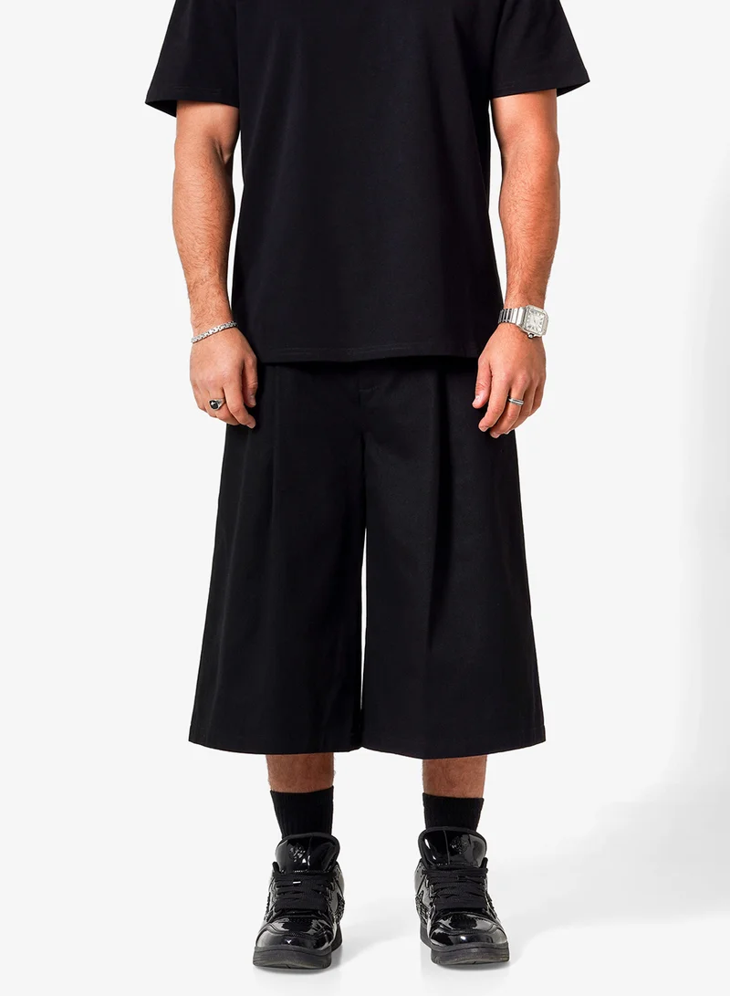 Sixth June Tailored Serge Pleated Jorts