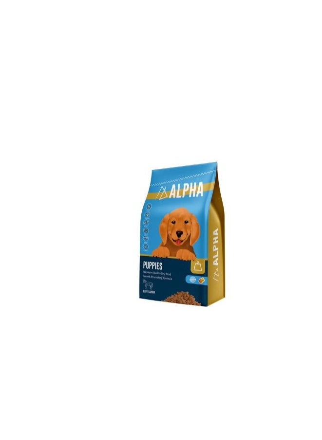 ألفا Dry Food with Beef for Puppies4 kg 