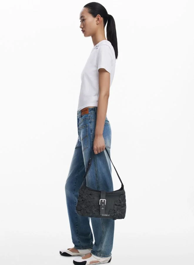 DESIGUAL MEDIUM BAG WITH FLOWER APPLIQUÉS