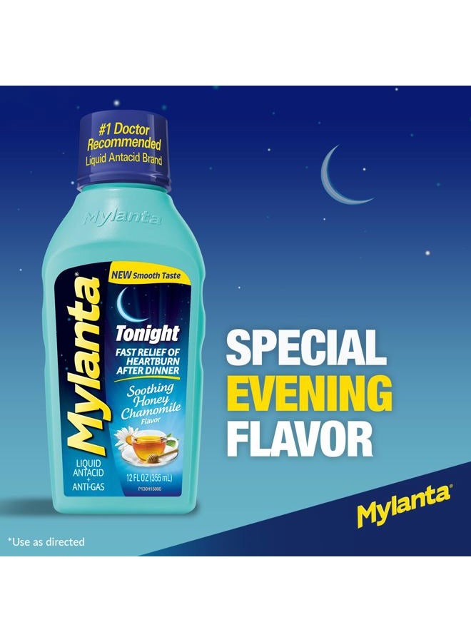 Mylanta Heartburn and Gas Relief, Liquid Antacid, Tonight Formula, Honey Chamomile Flavor, 12 Fl Oz - Image 5