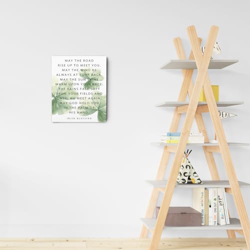 Ryeolo Irish Blessing Wall Decor, St Patrick's Day Wall Art, Irish Blessing Sign, St Patrick's Day Canvas Wall Art Poster, Lucky Shamrock St Patrick's Day Wall Decor Prints Framed 11x14 Inch - Image 2