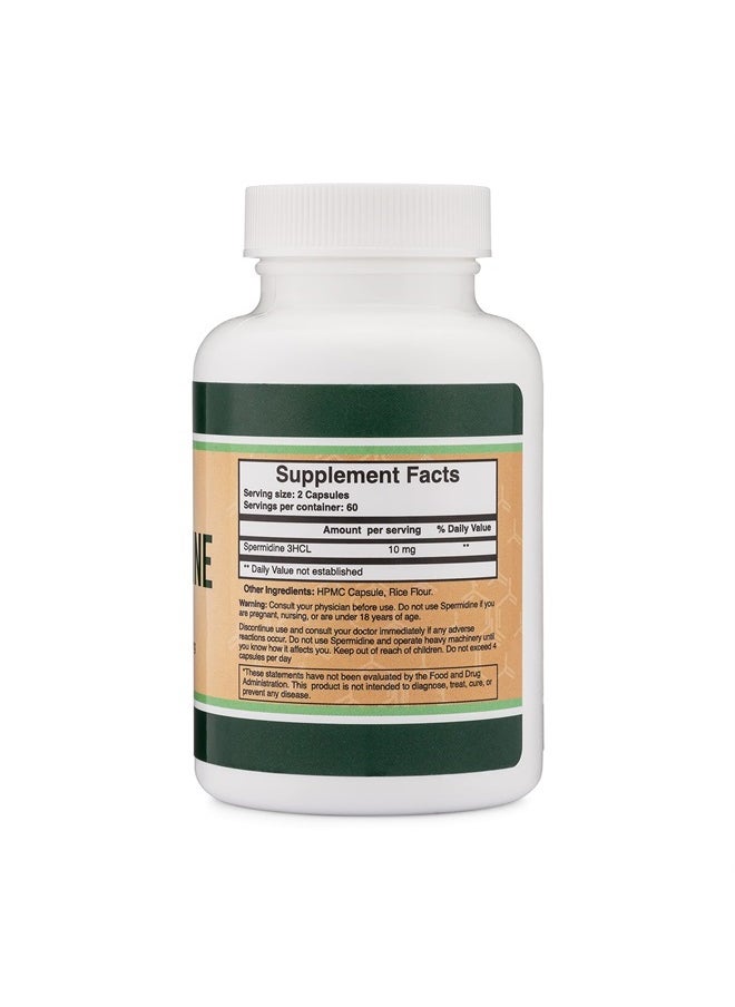 Double Wood Supplements - Spermidine 10mg, *Supports Healthy Aging, 120 Capsules - Image 1