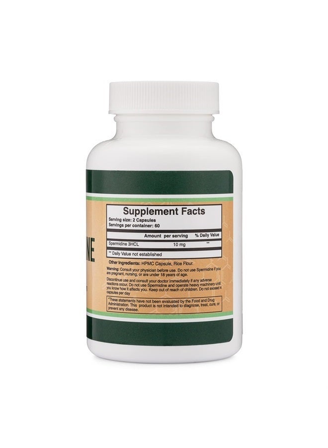 Double Wood Supplements Spermidine 10mg, *Supports Healthy Aging, 120 Capsules - Image 3