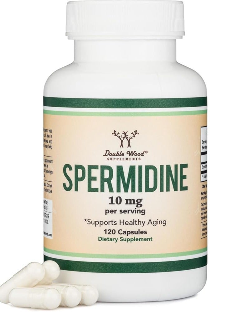 Double Wood Supplements Spermidine 10mg, *Supports Healthy Aging, 120 Capsules - Image 2