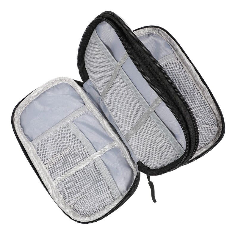 Black Electronic Travel Organizer Bag For Cords USB Accessories Portable Outdoor Makeup Storage - Image 2