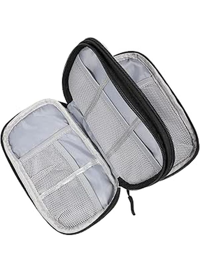 Black Electronic Travel Organizer Bag For Cords USB Accessories Portable Outdoor Makeup Storage - Image 1