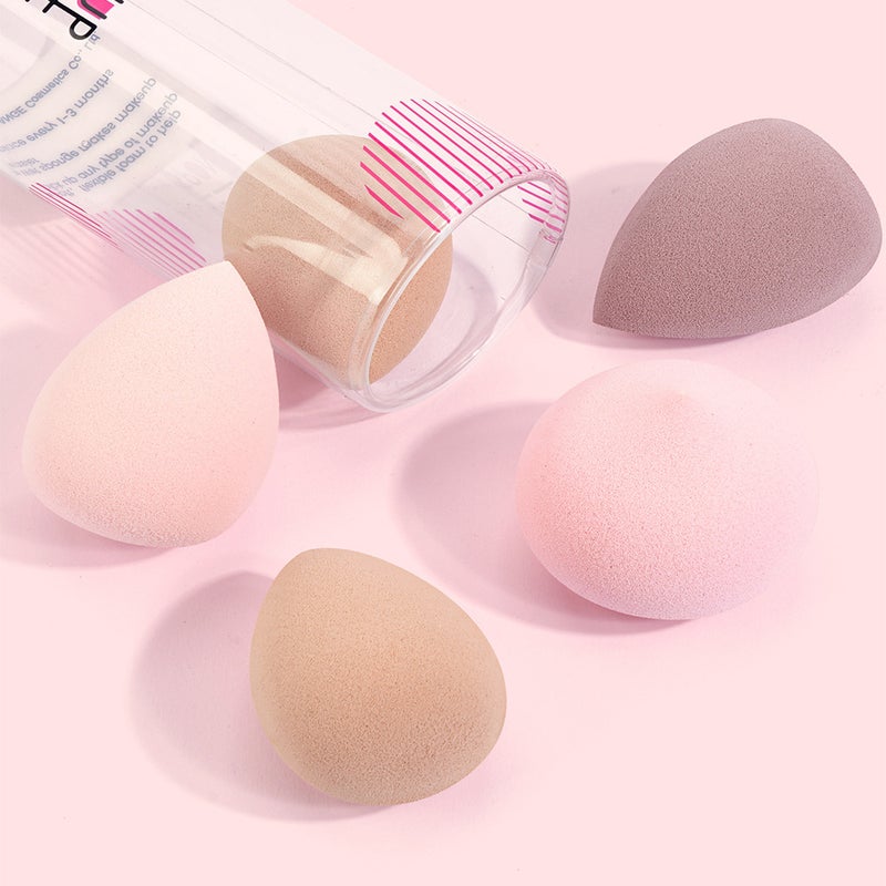 Makeup Sponge Set 5 Pcs Latex-Free Soft Elastic - Multi-Functional Wet Dry Beauty Blender for Cream Powder Liquid Makeup Application - Image 2